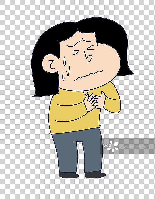 心脏病，心脏疼痛，心梗病人图片素材