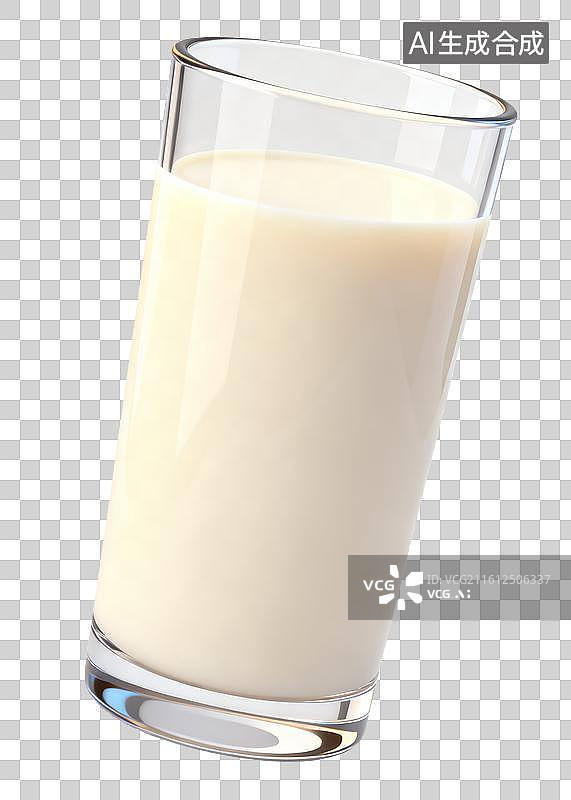 【AI数字艺术】一杯新鲜的纯牛奶图片素材