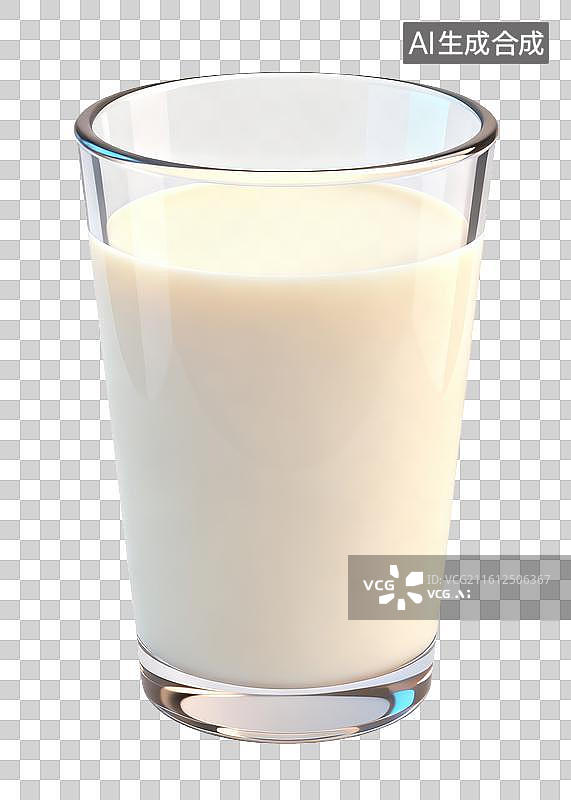 【AI数字艺术】一杯新鲜的纯牛奶图片素材