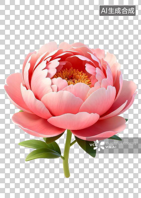 【AI数字艺术】盛开的粉色牡丹花图片素材