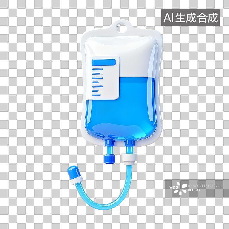 【AI数字艺术】医疗输液袋三维图形图片素材
