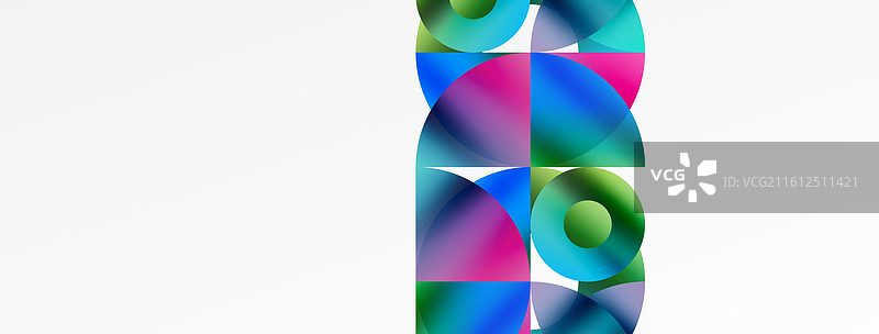 抽象圆形几何图形与渐变图片素材