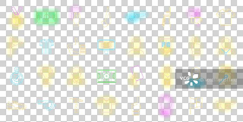 霓虹裁判图标集图片素材