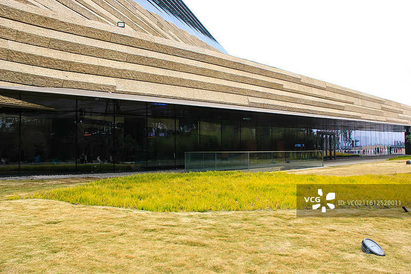 三星堆博物馆场馆建筑特写图片素材