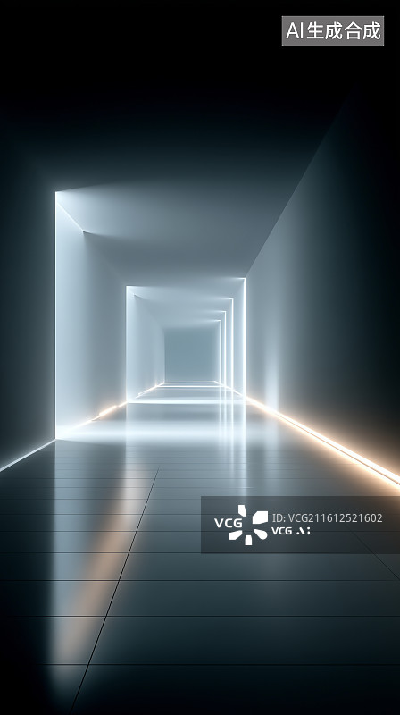 【AI数字艺术】现代简约光影空间图片素材