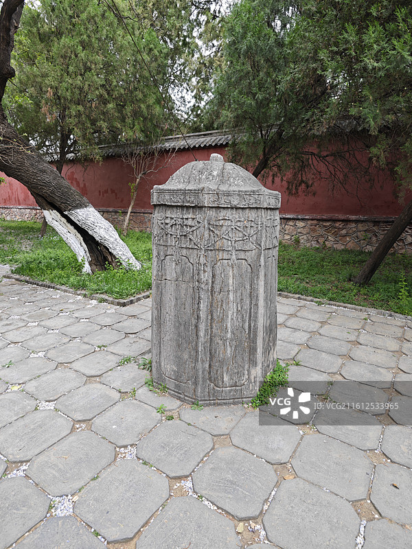 泰安岱庙中国古建筑石碑博物馆展览图片素材