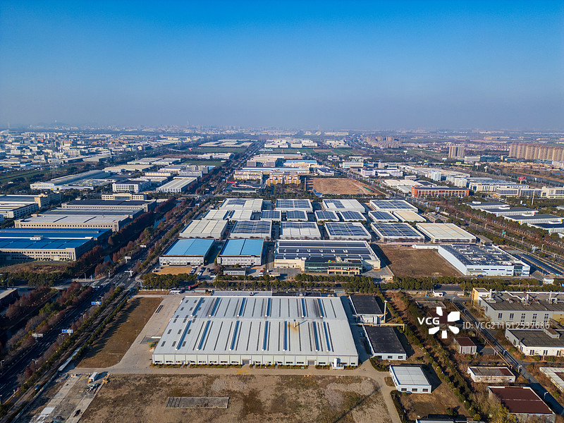 航拍江苏省苏锡通开发区生态园区景观图片素材