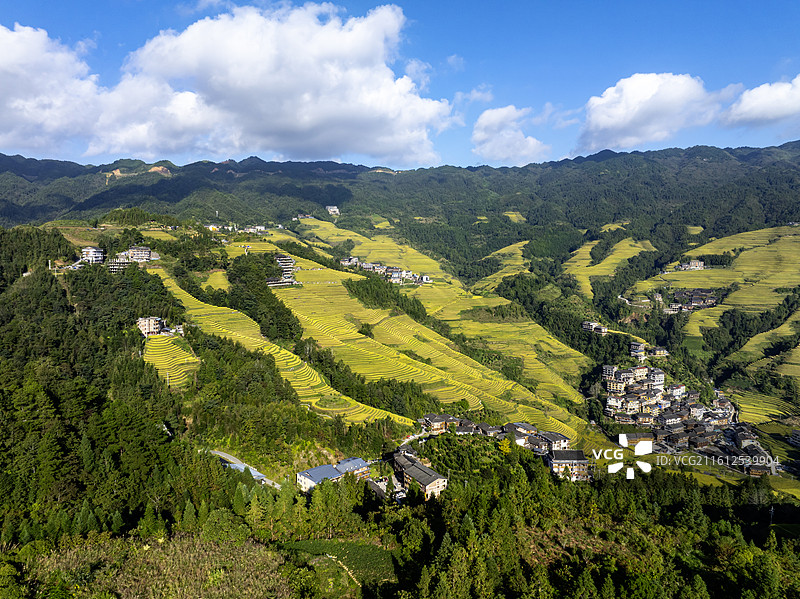 桂林龙胜龙脊梯田航拍图片素材