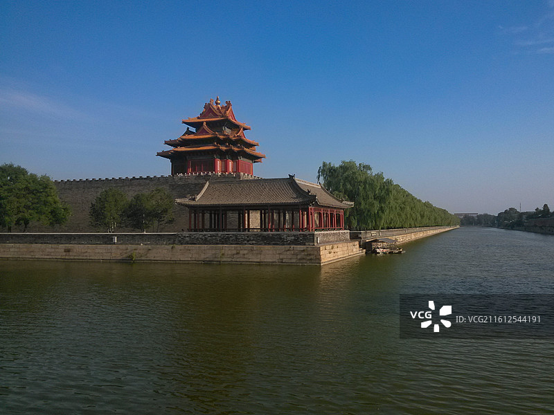 紫禁城角楼护城河图片素材