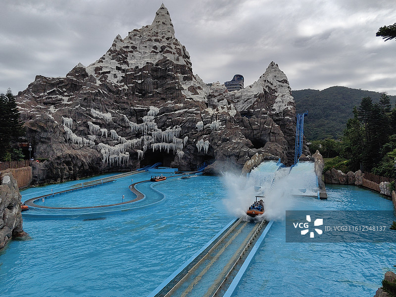 珠海长隆海洋王国冰川过山车1图片素材