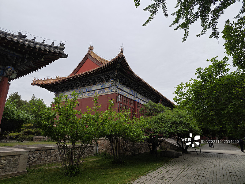 泰安岱庙中国古建筑石碑博物馆展览图片素材