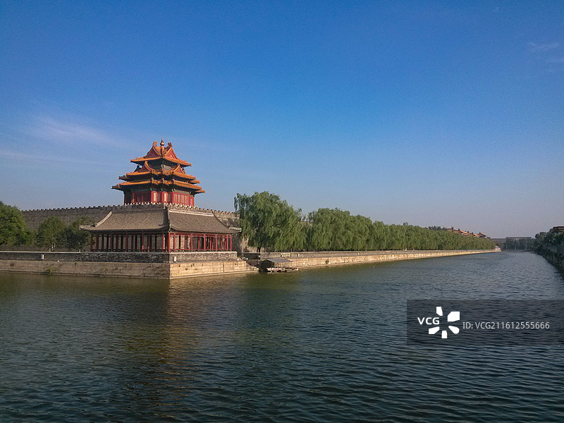 紫禁城角楼护城河图片素材