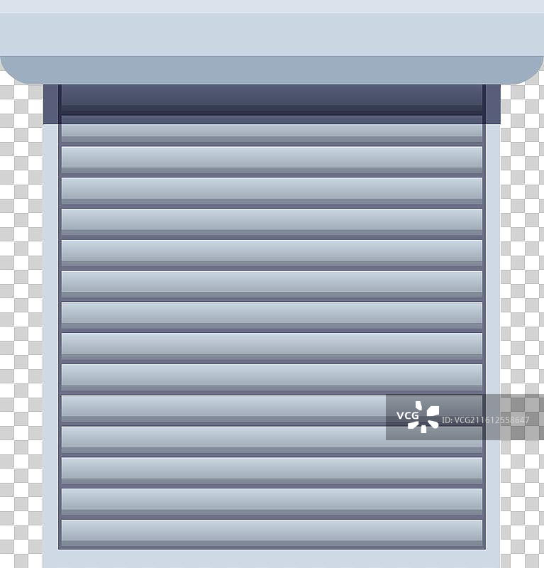 关闭的现代卷帘门正在保护图片素材