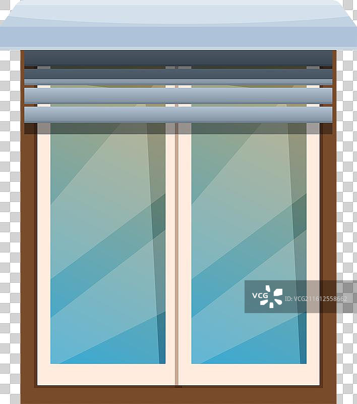 正在安装的现代塑料百叶窗图片素材