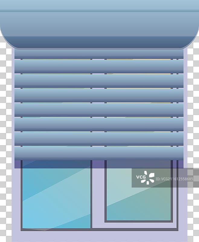 现代塑料窗户配卷帘图片素材