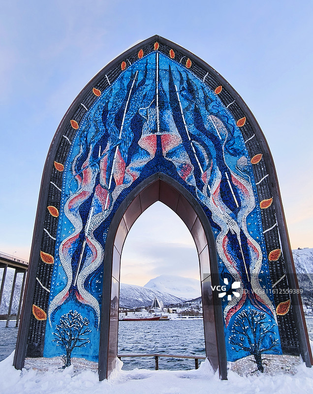 挪威特罗姆瑟北极之门图片素材