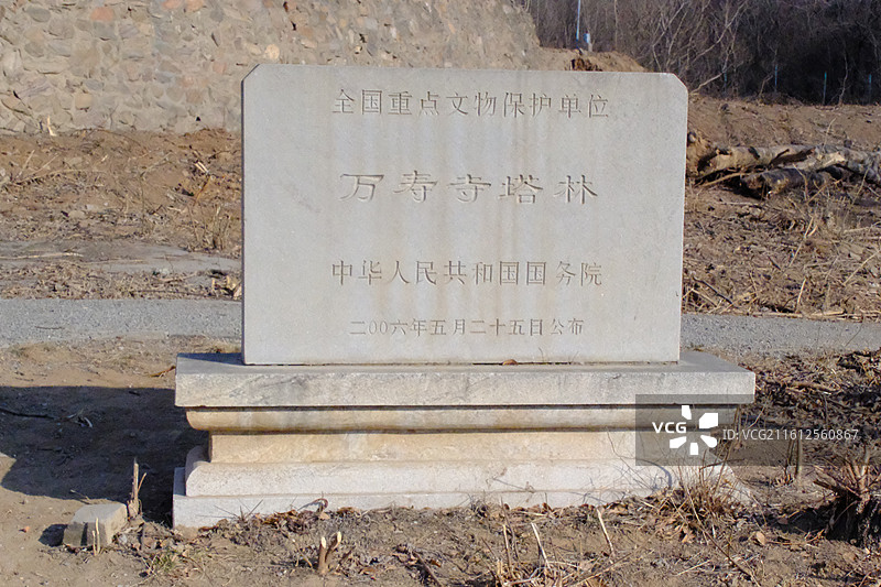 河北石家庄平山县万寿寺塔林。图片素材