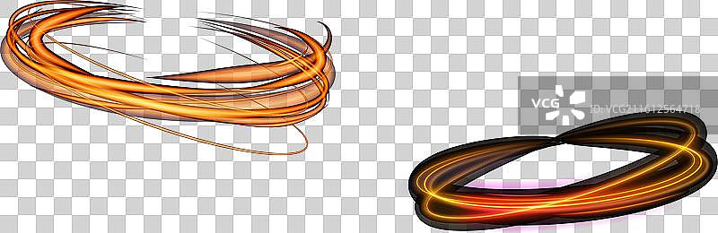 旋转的魔法光效发光椭圆图片素材