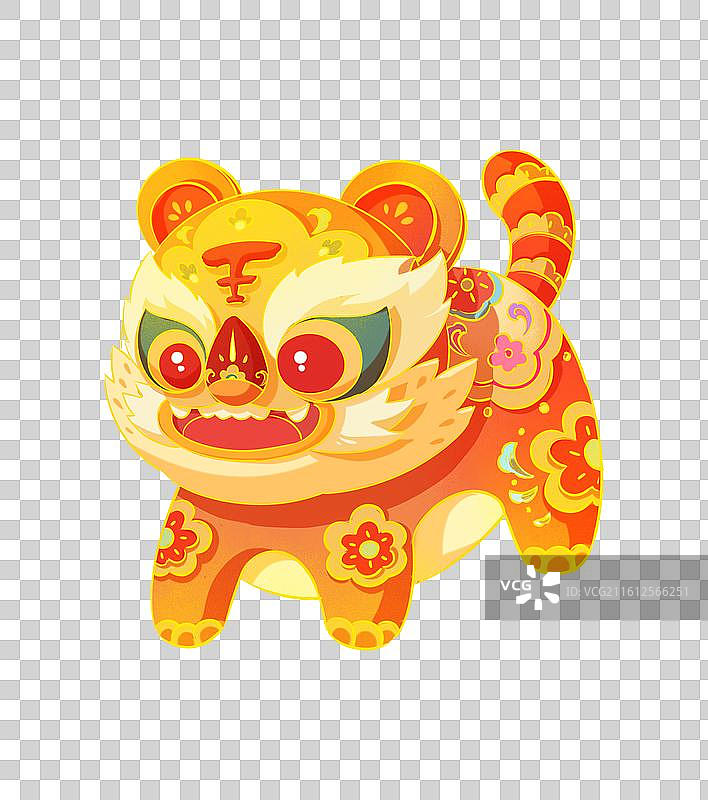 传统虎头灯节庆元素图片素材