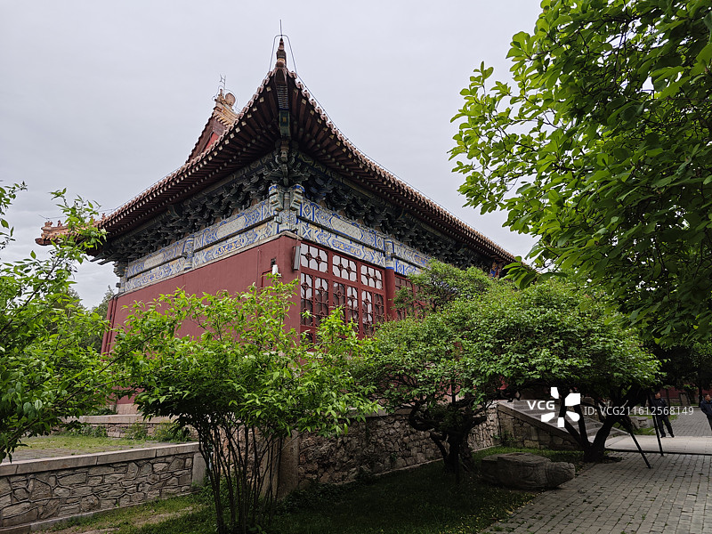 泰安岱庙中国古建筑石碑博物馆展览图片素材