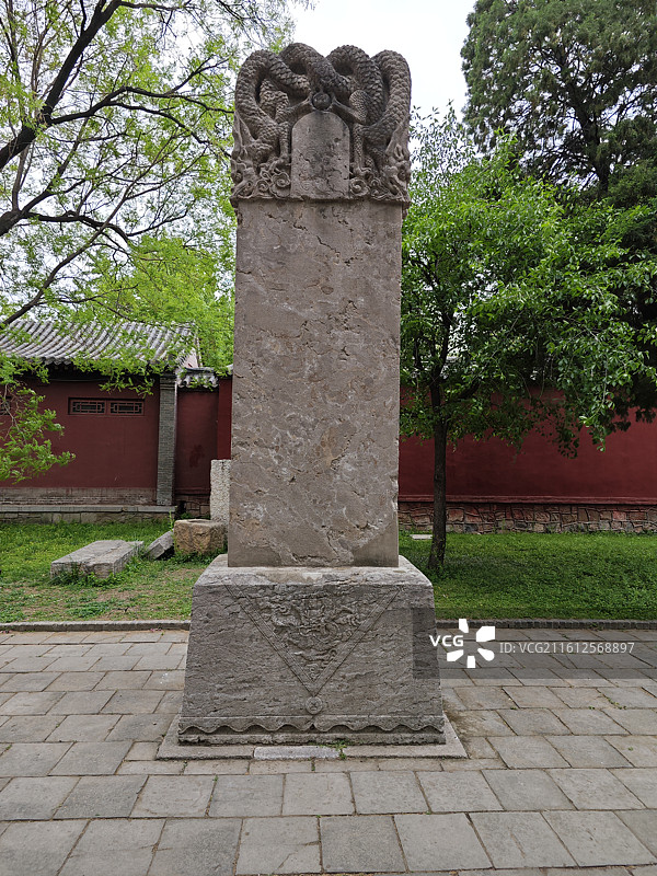 泰安岱庙中国古建筑石碑博物馆展览图片素材