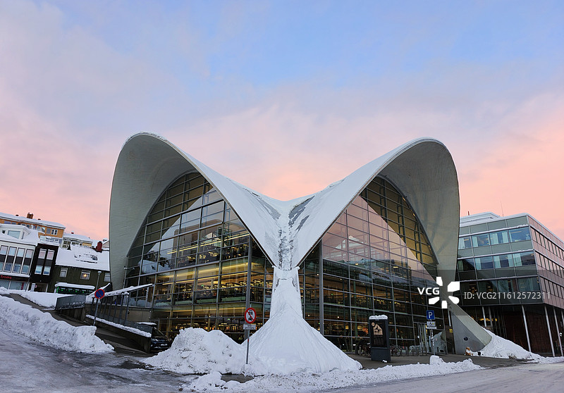 北极圈图书馆-挪威特罗姆瑟图片素材