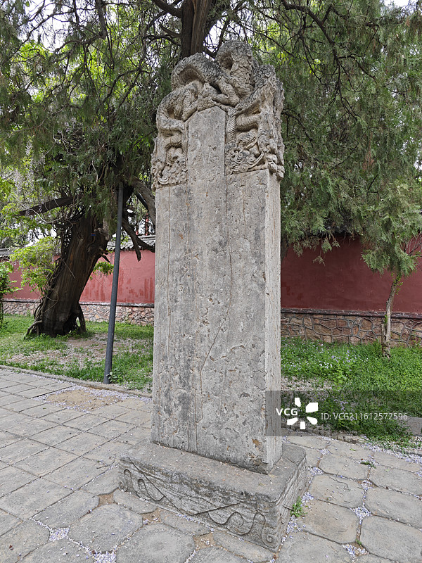 泰安岱庙中国古建筑石碑博物馆展览图片素材