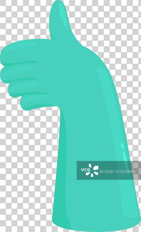 卡通手套手竖起大拇指图片素材