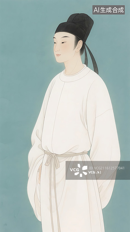 【AI数字艺术】国潮汉服诗人插画图片素材