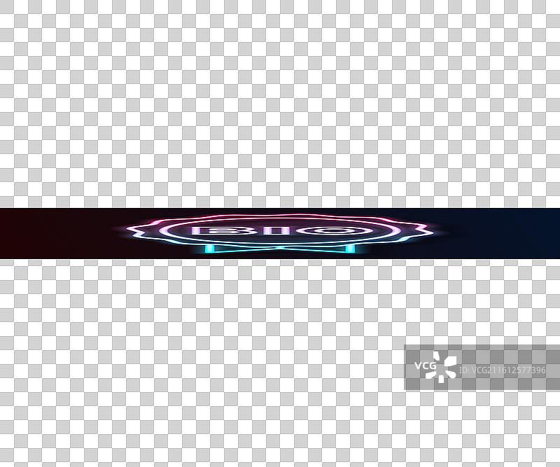 生物发光的霓虹线条横幅标签标志图片素材