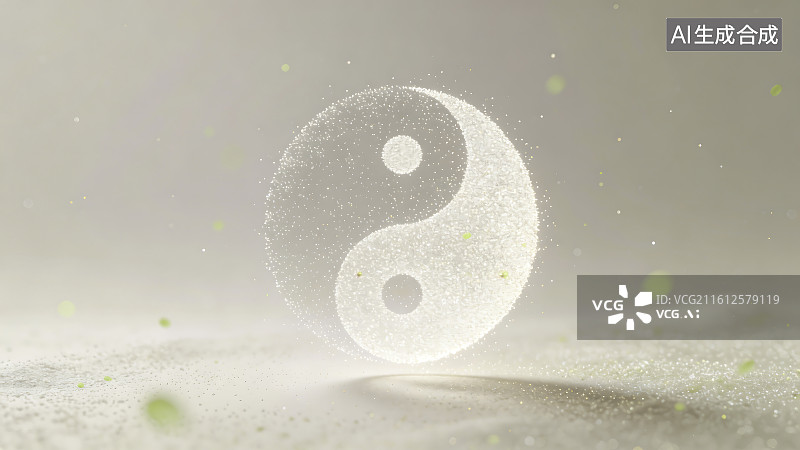 【AI数字艺术】阴阳符号抽象艺术效果图片素材