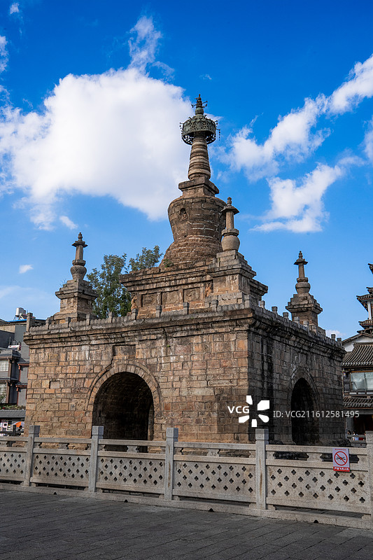 云南昆明旅行 官渡古镇 金刚塔 古建筑 古代佛塔 全国重点文物图片素材