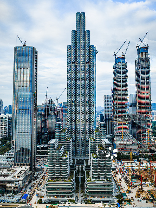 深圳湾超级总部招商银行总部大厦航拍图片素材