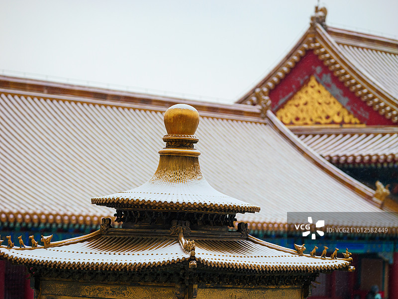 雪后的故宫博物院图片素材