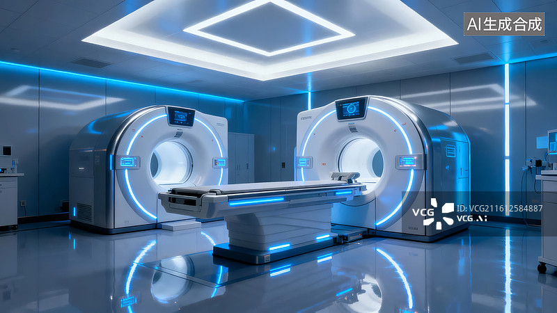 【AI数字艺术】现代化医疗扫描室图片素材