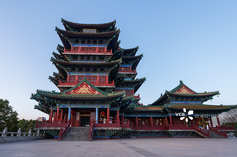 南京阅江楼：明代古典皇家建筑瑰宝图片素材