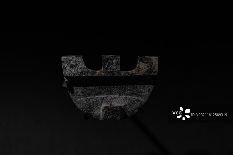 良渚文化 玉三叉形器 玉架山遗址M156 玉架山考古博物馆图片素材