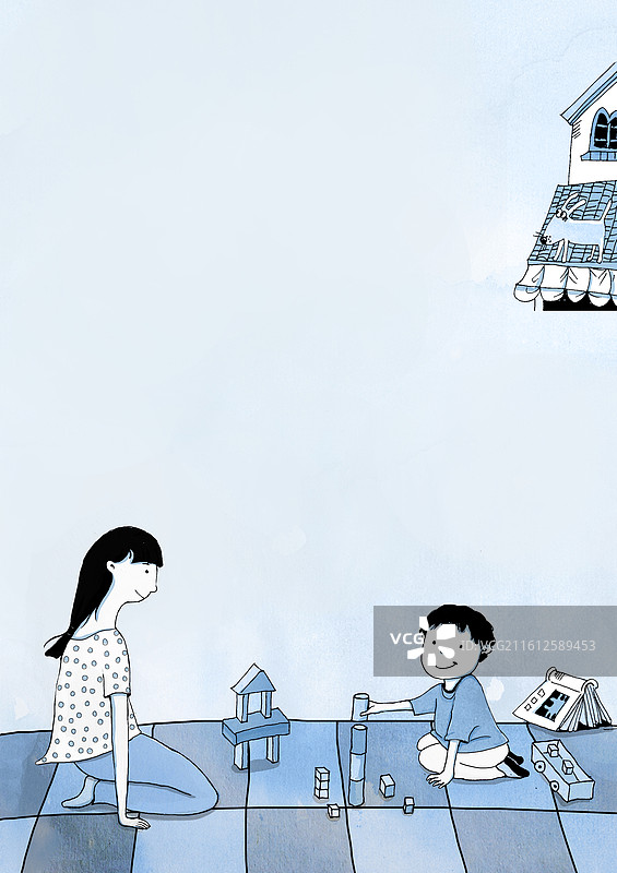 儿童插画单色图片素材