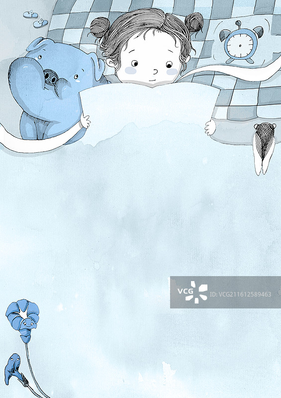 儿童插画单色图片素材