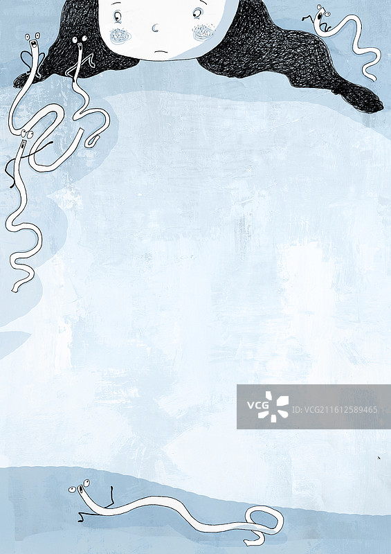 儿童插画单色图片素材