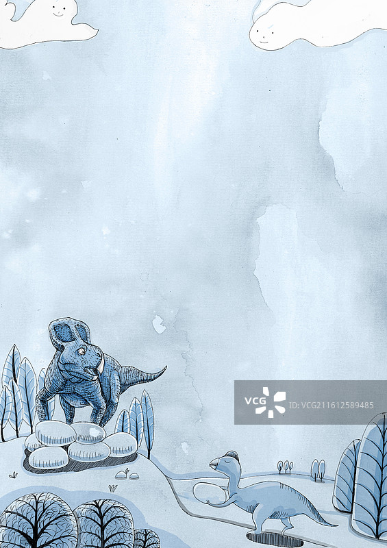 儿童插画单色图片素材