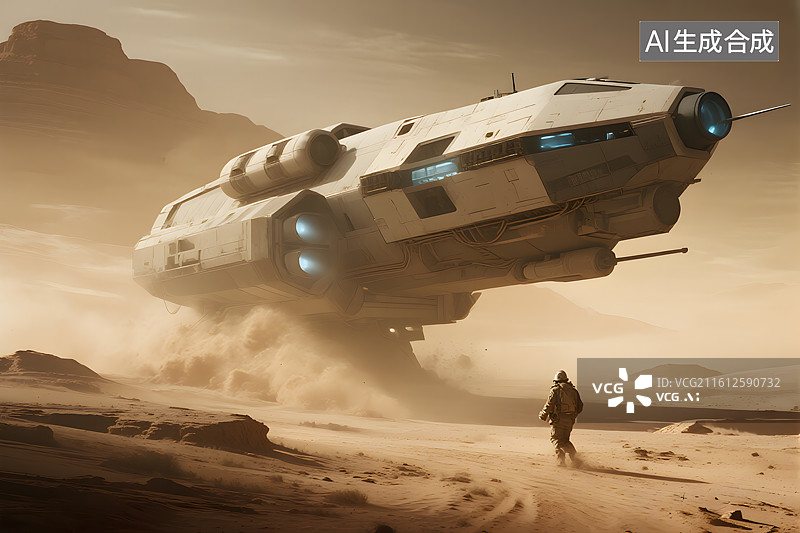 【AI数字艺术】未来星际探索场景图片素材