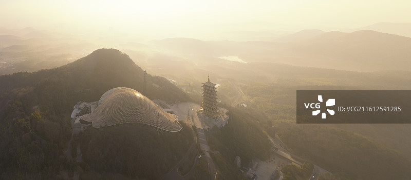 牛首山日出图片素材
