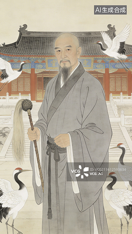 【AI数字艺术】水墨风格的江湖侠客图片素材