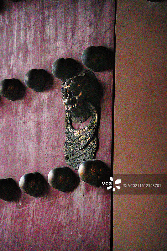 城门 门环 铜狮子图片素材