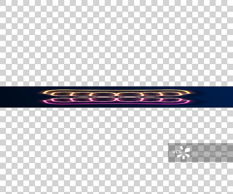 发光的霓虹线条假牙模型图标，孤立在图片素材