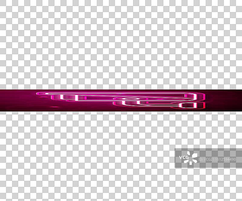 发光的霓虹线条安防摄像头图标，孤立的图片素材