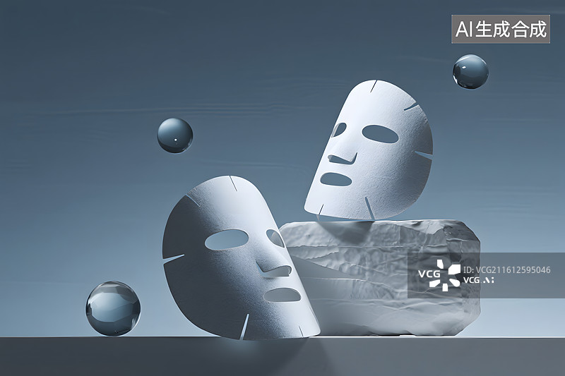 【AI数字艺术】天然草本补水面膜图片素材