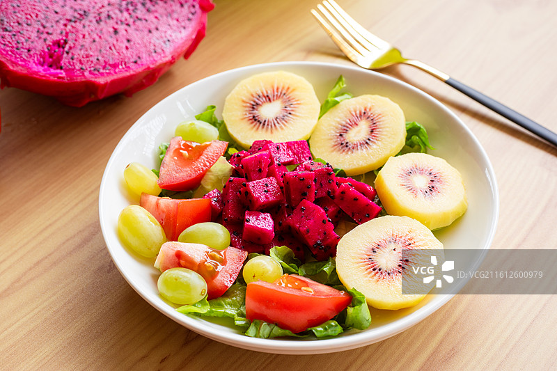 健康轻食果蔬沙拉图片素材