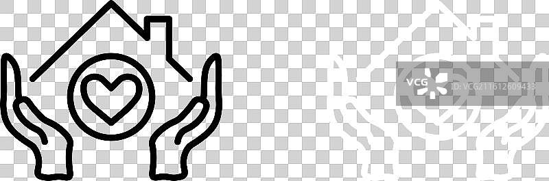 安全居家图标集 家庭 住所 关怀 符号图片素材